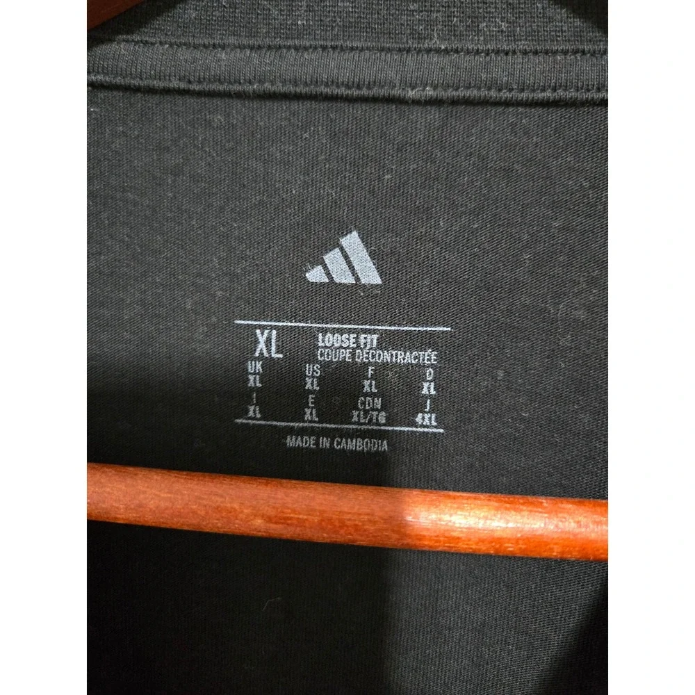 Adidas Mens Long‎ Sleeve T-Shirt Black NYC Graphic Artist TTK Loose Fit XL - Picture 4 of 7